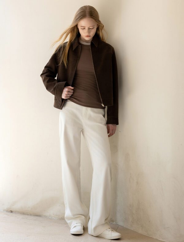 Suede Cropped Jacket front 2