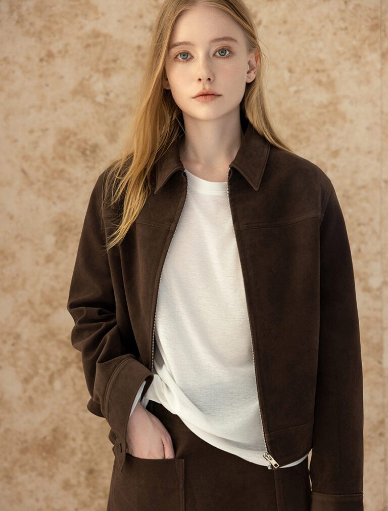 Suede Cropped Jacket front