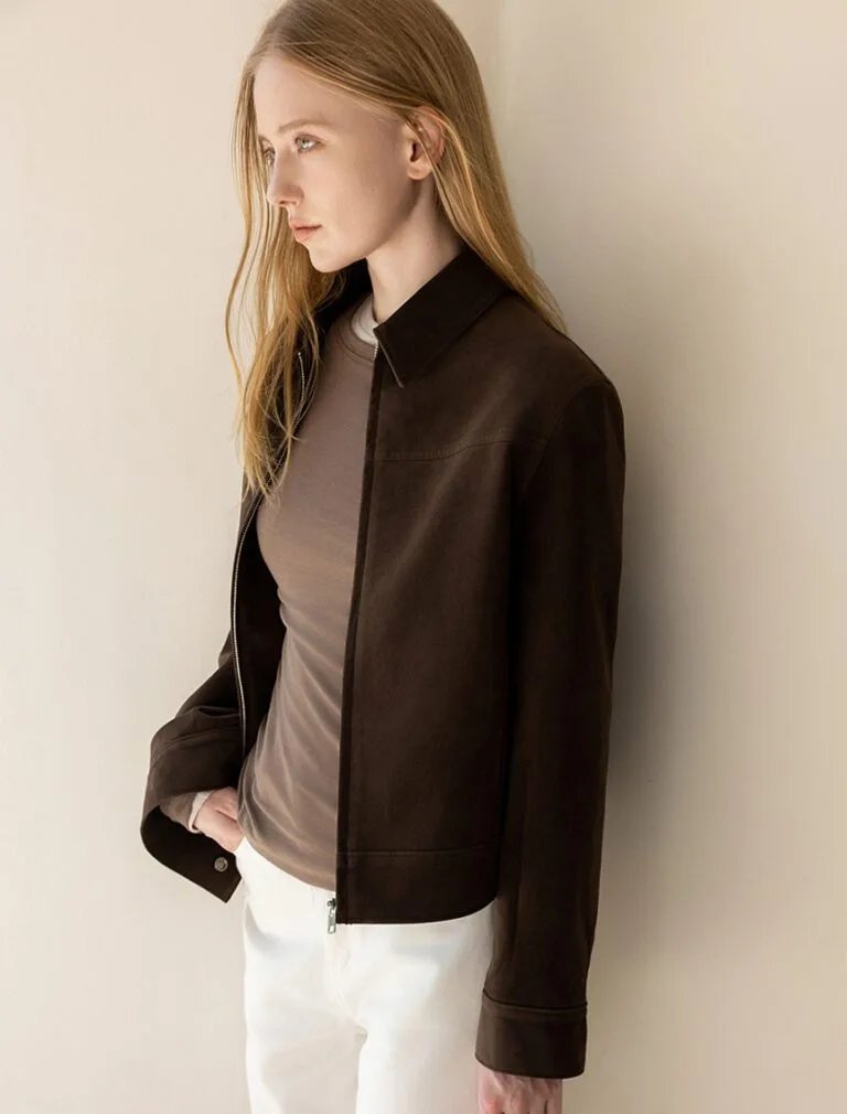 Suede Cropped Jacket side