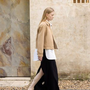 Suede Short Notched Lapel Jacket side