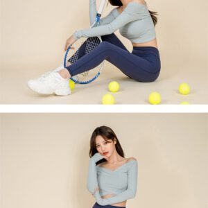 Zenith Balance Crop Top light grey front 1