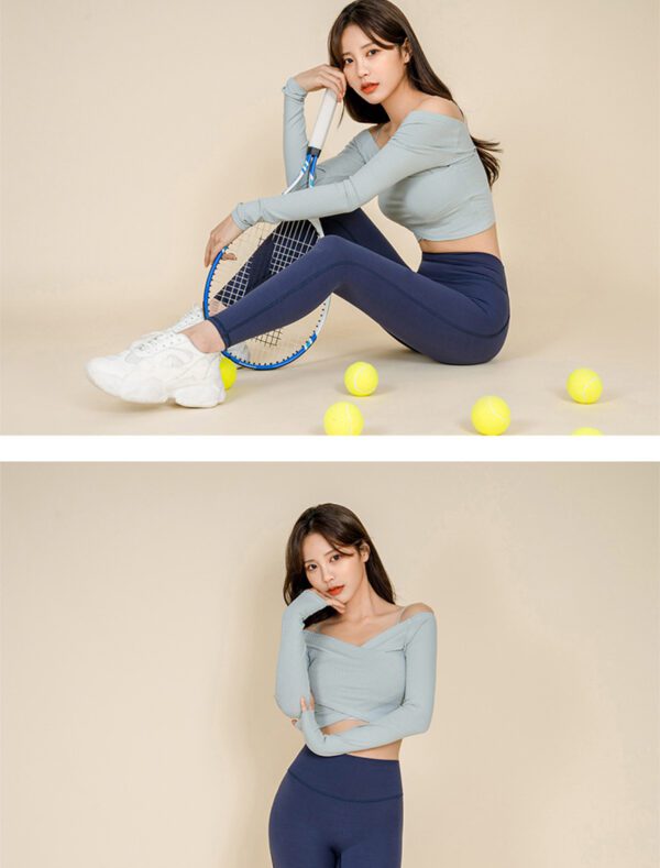 Zenith Balance Crop Top light grey front 1