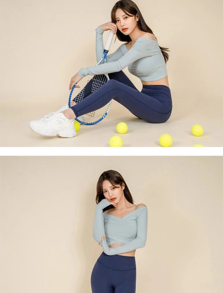 Zenith Balance Crop Top light grey front 1