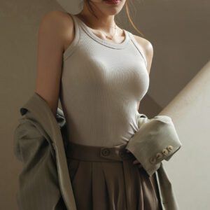 Chic Ease Studio Bra Top Beige front