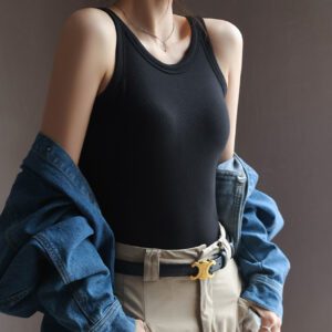 Chic Ease Studio Bra Top black front