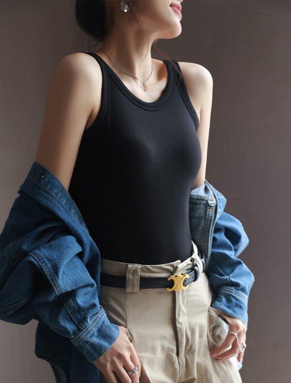 Chic Ease Studio Bra Top black front