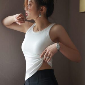 Chic Ease Studio Bra Top white front