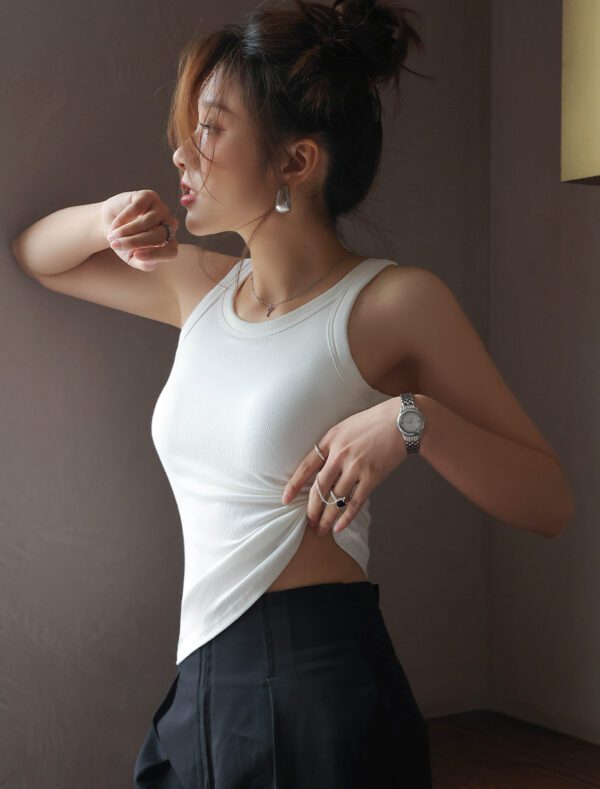 Chic Ease Studio Bra Top white front