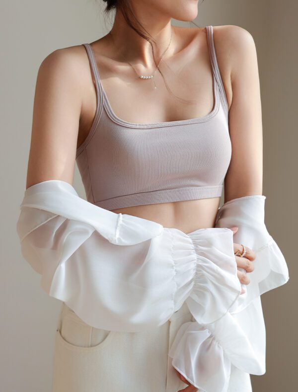 Golden U Glow Tank Top milky white front