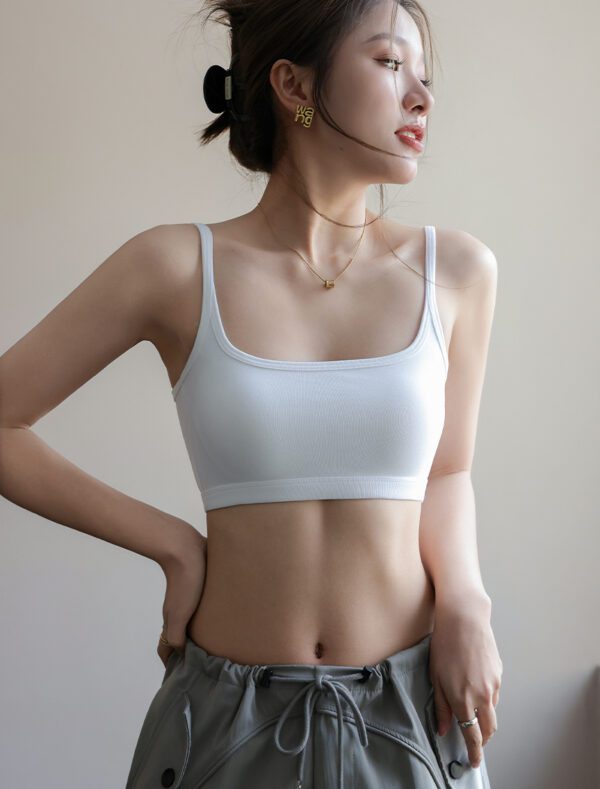 Golden U Glow Tank Top white front