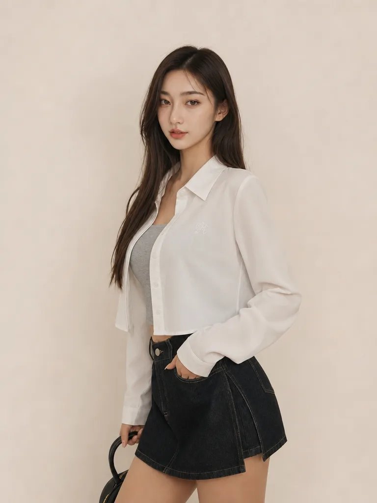 Hidden Placket Button Down Shirt Blouse